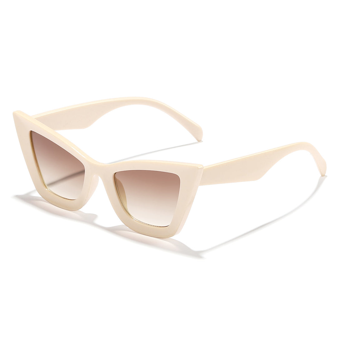 Dame Cat-Eye solbriller med moderne ramme og UV-beskyttelse Skanto