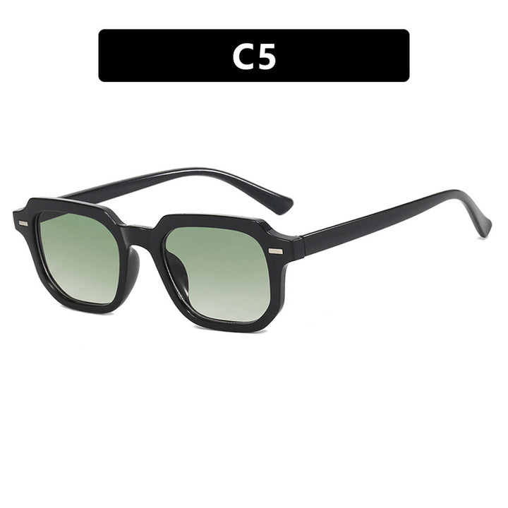 Dame kvadratisk solbrille med stilfull rammestruktur og UV-beskyttelse Skanto