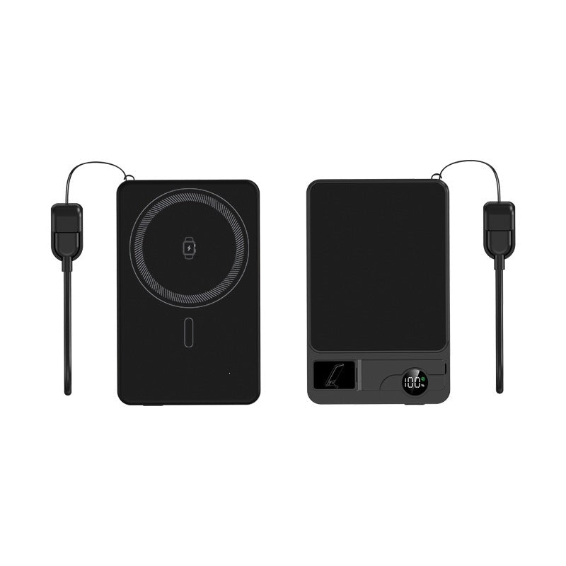 Bærbar Powerbank med integrert trådløs ladeteknologi og dual hurtigladingsfunksjon Skanto