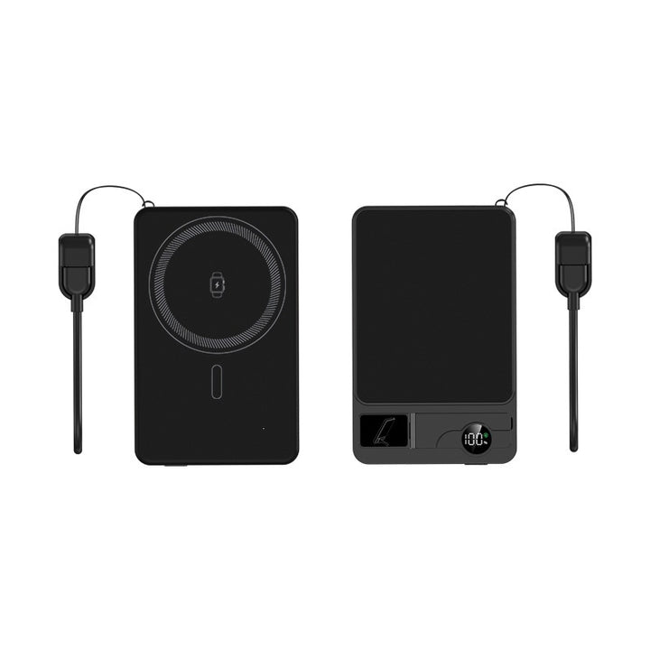 Bærbar Powerbank med integrert trådløs ladeteknologi og dual hurtigladingsfunksjon Skanto