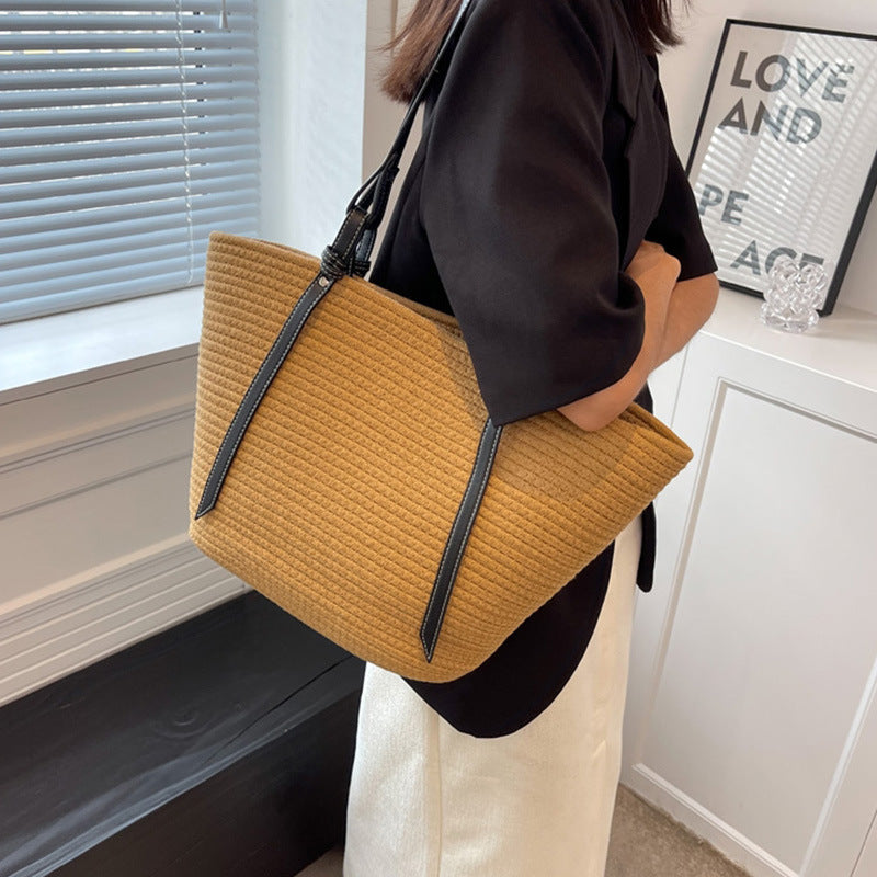 Elegant Shopper Bag med Tekstur Skanto