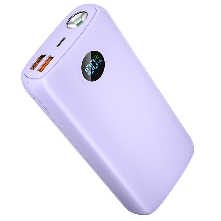 Powerbank med integrert LED-lommelykt og digitalt display Skanto