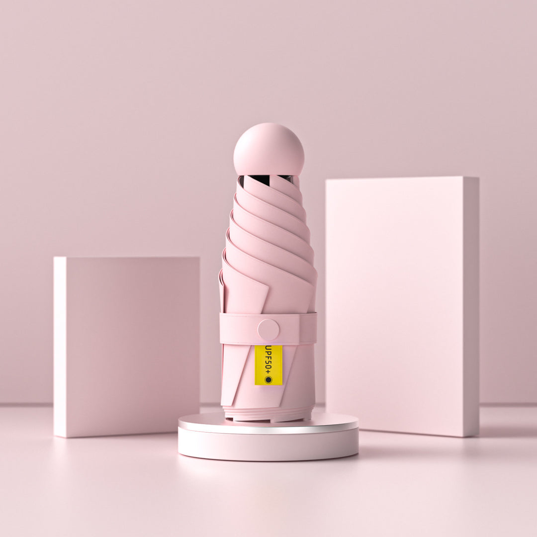 Damer UV-beskyttende sammenleggbar paraply med unikt design Skanto