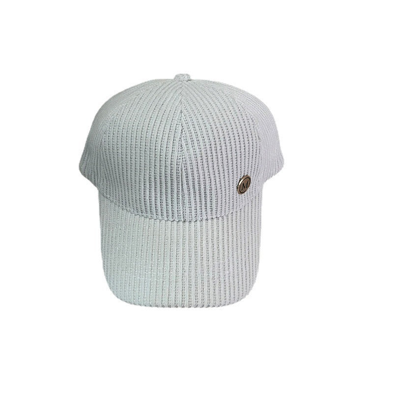 Kvinne Textured Corduroy Baseball Cap Skanto