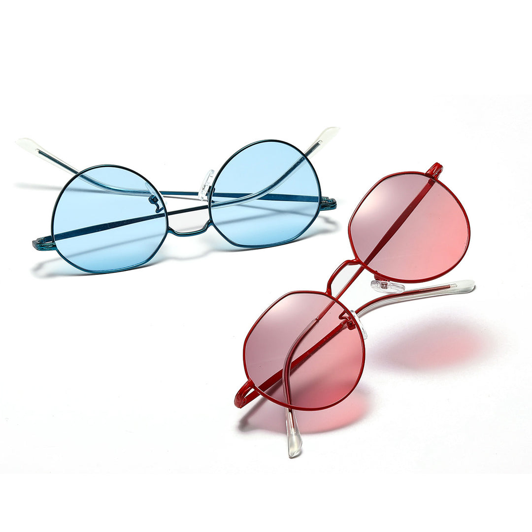 Dame rund brille med filigran metallramme Skanto