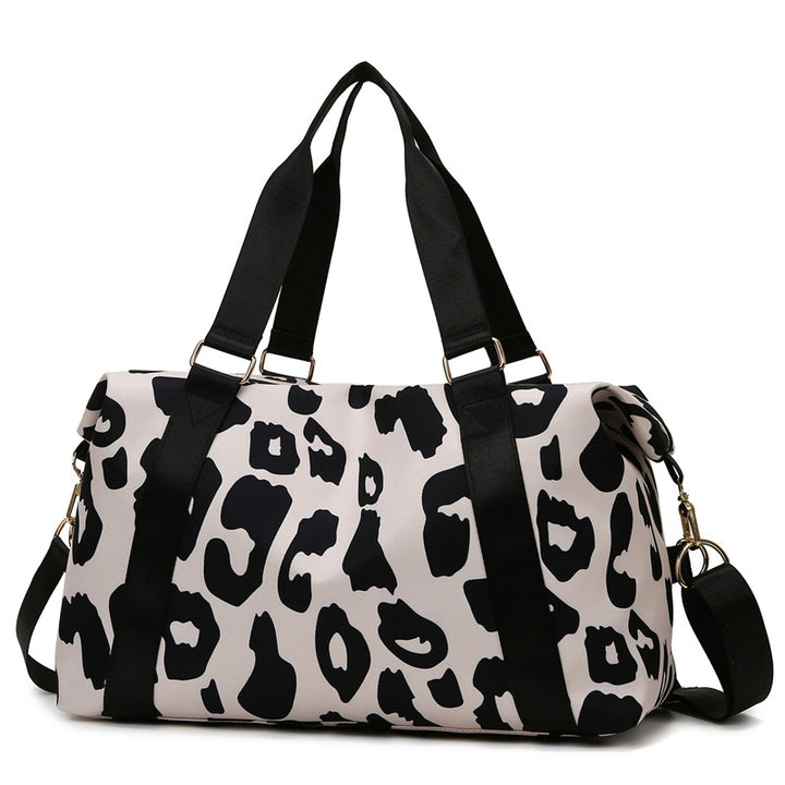 Sporty reisetaske med moderne leopardmønster Skanto