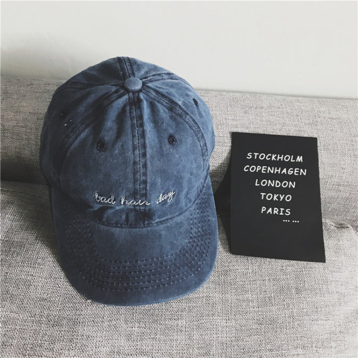 Kvinnenes Broderte Fritidsmyk Bomull Baseball Caps Skanto