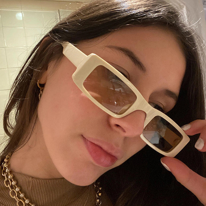 Dame moteriktig solbrille med trendy leopardmønster Skanto