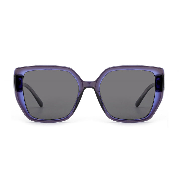 Dame stor firkantet solbrille med innovativ ramme og polarisert glass Skanto