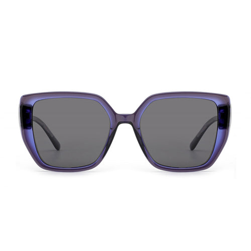 Dame stor firkantet solbrille med innovativ ramme og polarisert glass Skanto