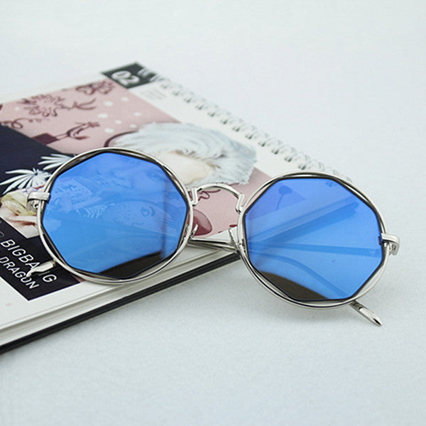 Dame Mote Åttekantet Solbrille med speilglass Skanto