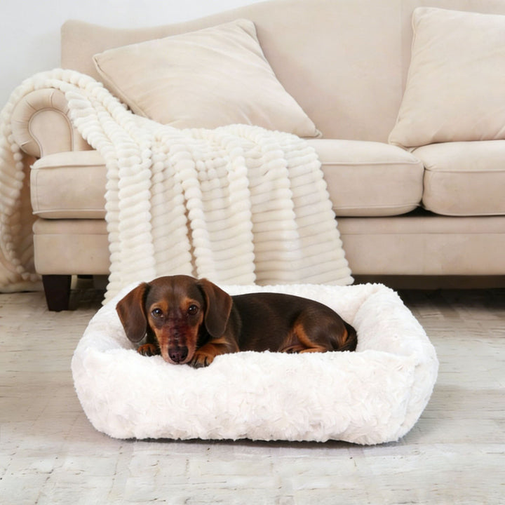 Plush rektangulær hundeseng