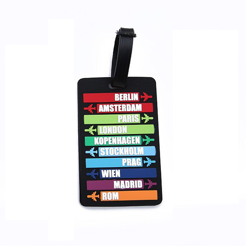Unisex bagasjelapp med bymotiver Skanto