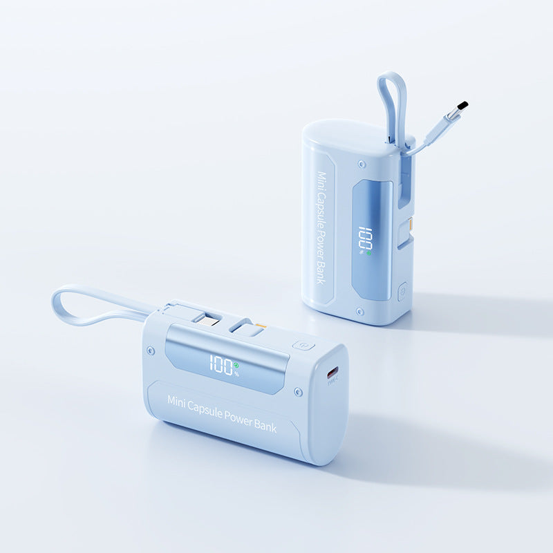 Kompakt Mini-Powerbank med Digital LED-display Skanto