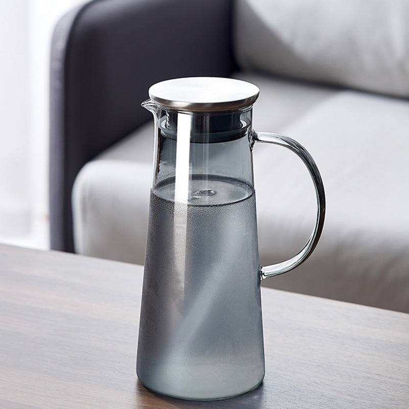 Dame elegant glasskanne med varmebestandig lokk Skanto