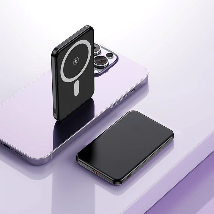 Magnetisk trådløs powerbank med hurtigladingsfunksjon Skanto