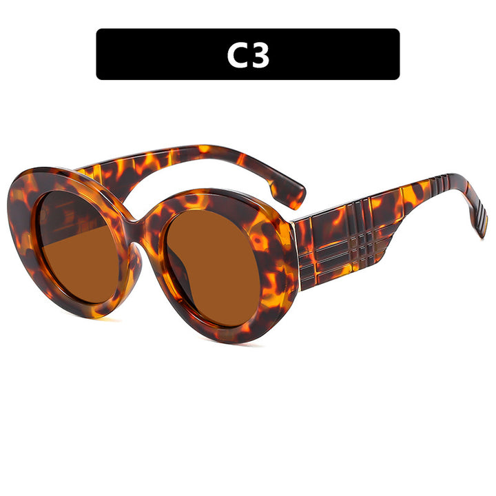 Dame ekstravagant solbrille med kreativ ramdesign og beskyttende UV-filter Skanto