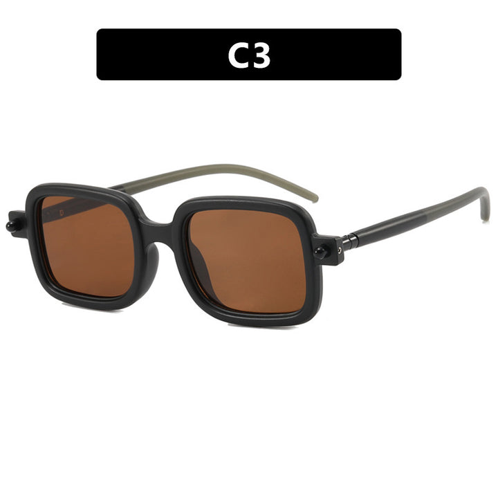 Dame firkantet solbrille med trendy ramme og komfortabel passform Skanto