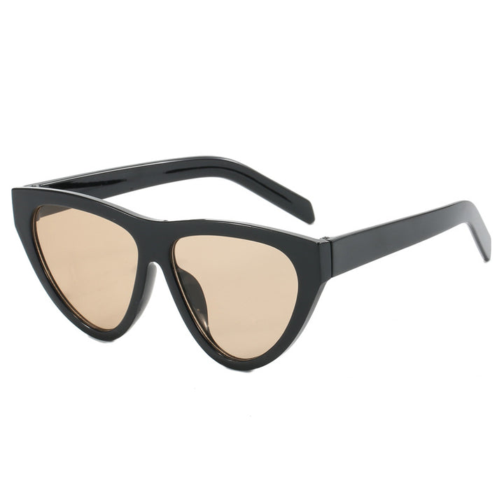 Dame futuristisk Cat-Eye solbrille med høykvalitets plastikkramme Skanto