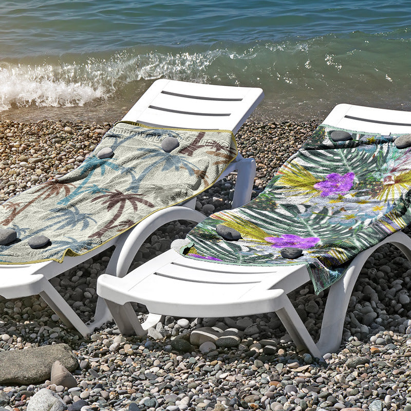 Strandhåndkle i hudvennlig mikrofiber med kreativ mønstermiks Skanto