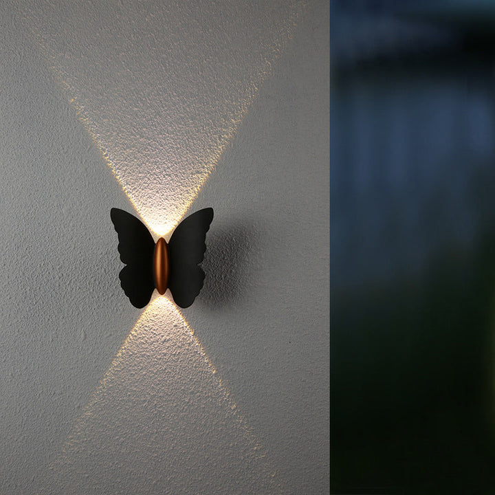 Kreativ sommerfuglformet utendørs terrasse LED vegglampe | Skanto