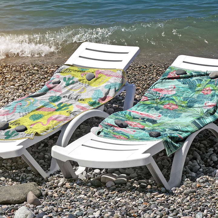 Strandhåndkle i hudvennlig mikrofiber med kreativ mønstermiks Skanto
