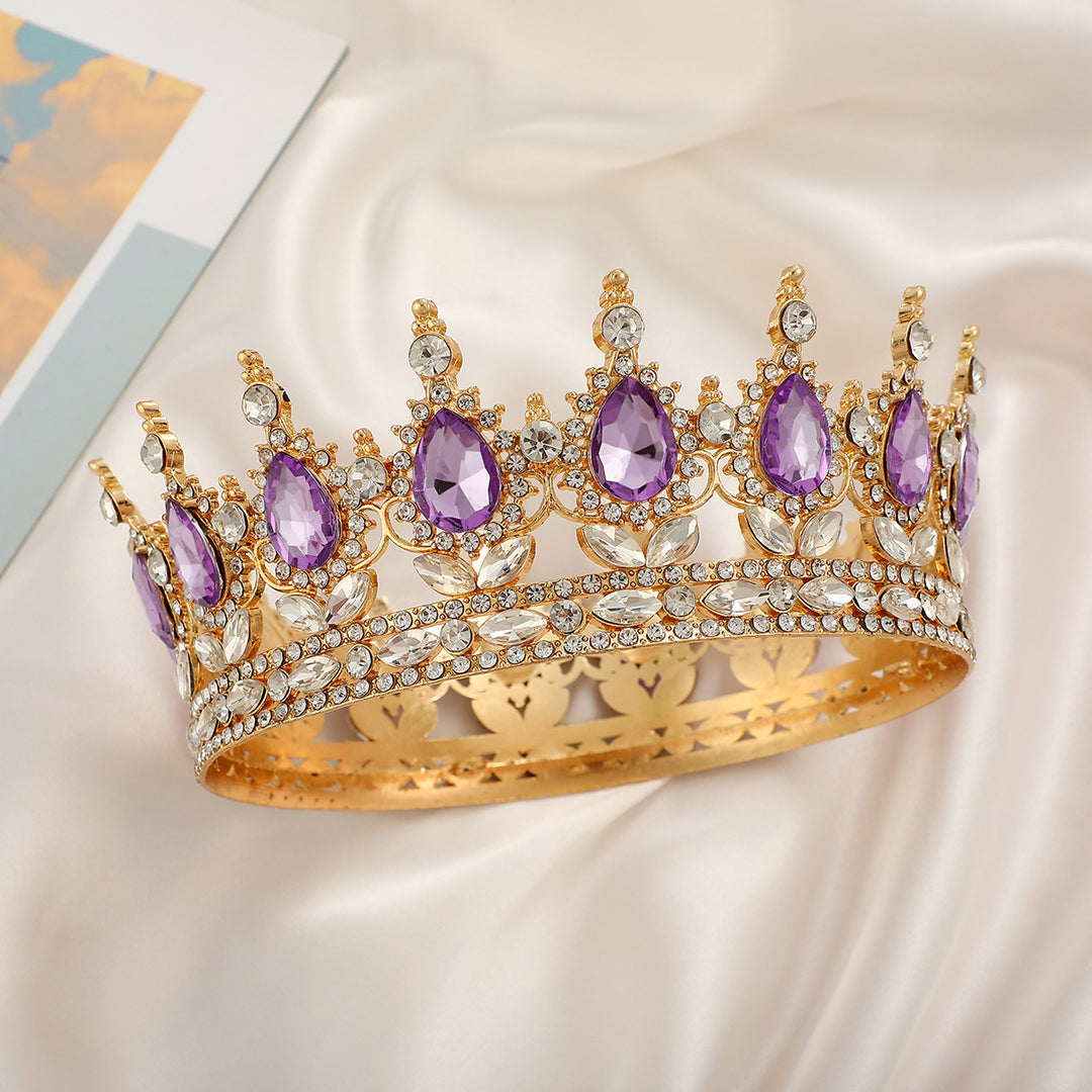 Damer Luksuriøs festlig krone med strålende smykkesteiner Skanto