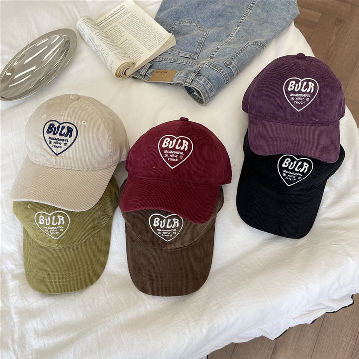 Kvinnens teksturerte kordfløyels baseball cap Skanto