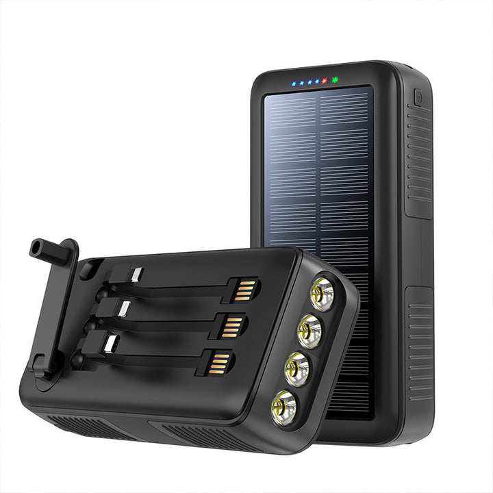 Solar Powerbank med multifunksjonelle LED-lamper Skanto