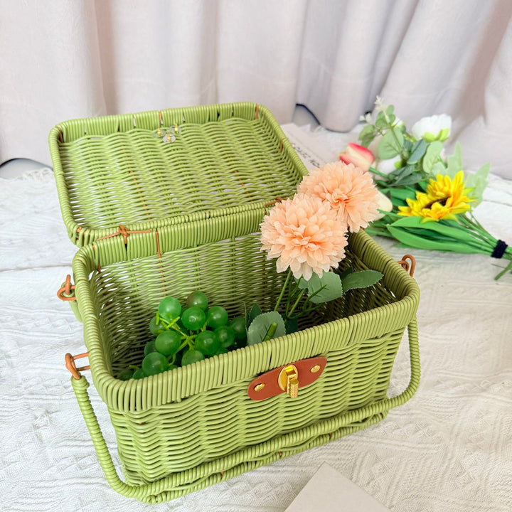 Dame Håndlaget Rattan Piknikkurv Skanto