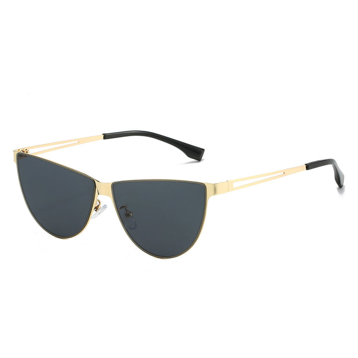 Damer Modische Cat-Eye solbriller med elegant metallramme Skanto