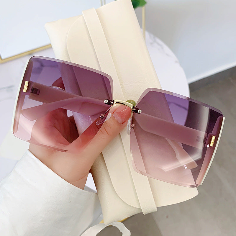 Dame oversized kvadratisk solbrille med uv-beskyttelse Skanto