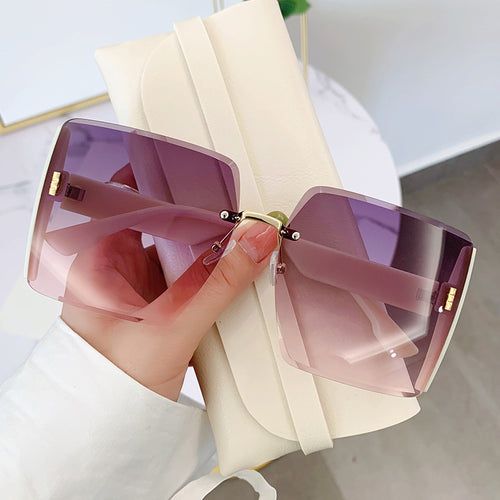 Dame oversized kvadratisk solbrille med uv-beskyttelse Skanto