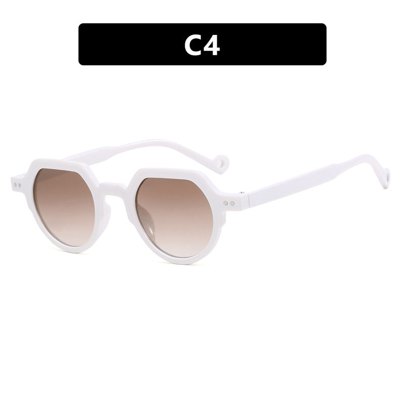 Dame geometrisk solbrille med beskyttende UV-filter og robust ramme Skanto
