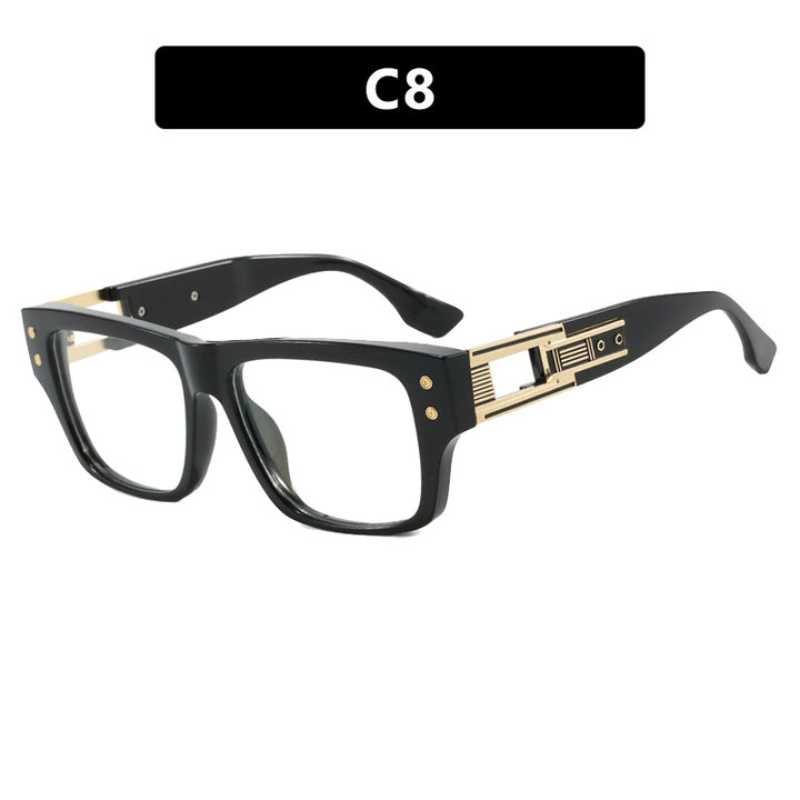 Dame moterik kvadratisk solbrille med elegant gyllen dekorasjon Skanto