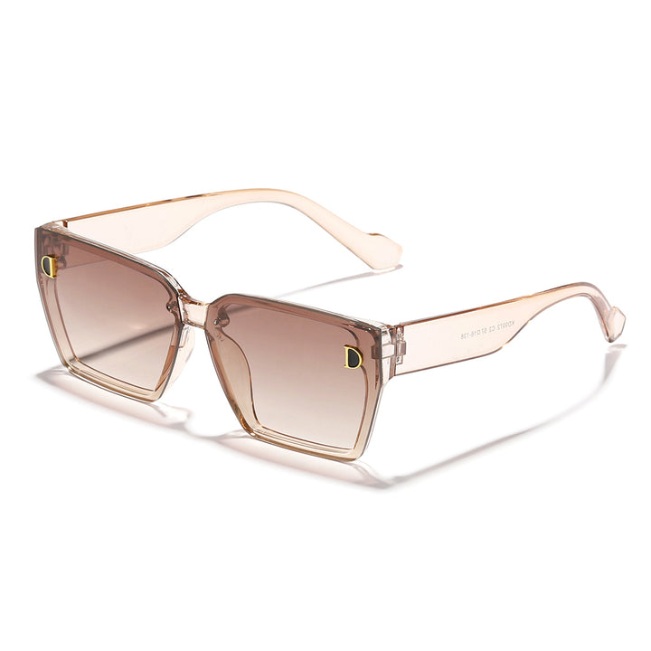 Dame moteriktig solbrille i unikt design med overdimensjonerte glass Skanto