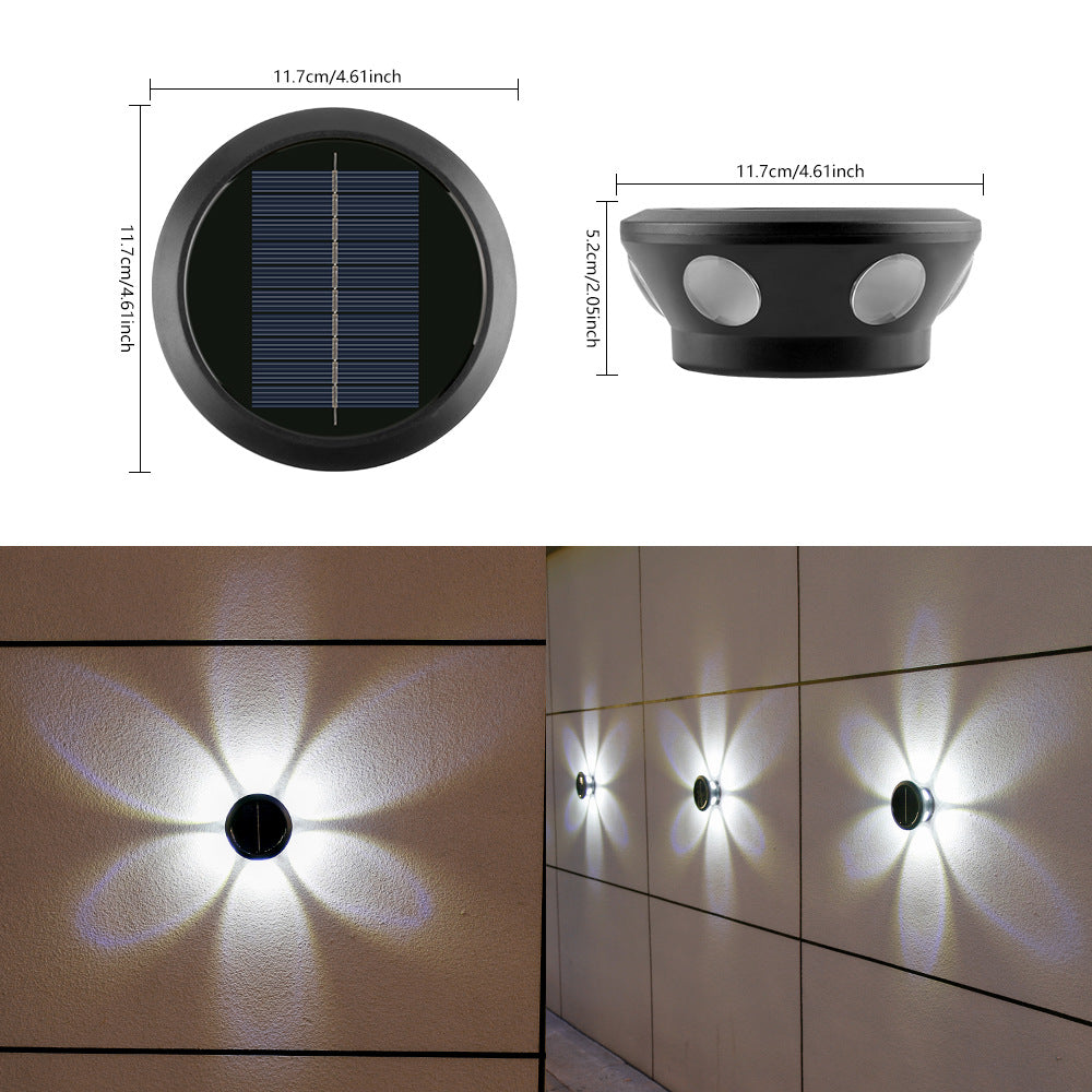 Utendørs solvegglys multi-stråle LED dekorativt aksent Skanto