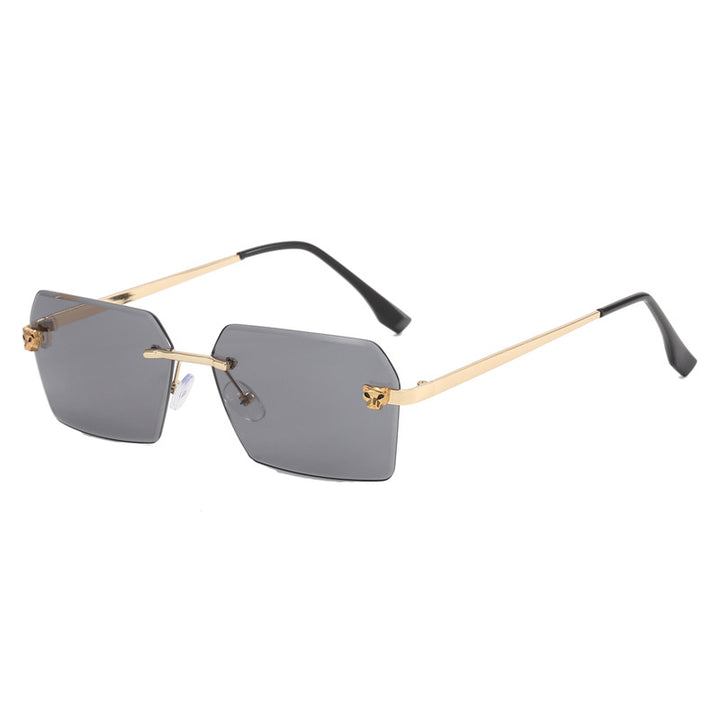 Damer moterik firkantet solbrille med elegant metallramme Skanto