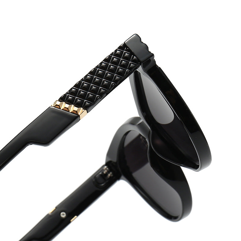 Dame Cat-Eye Solbriller med strukturert ramme og UV-beskyttelse Skanto