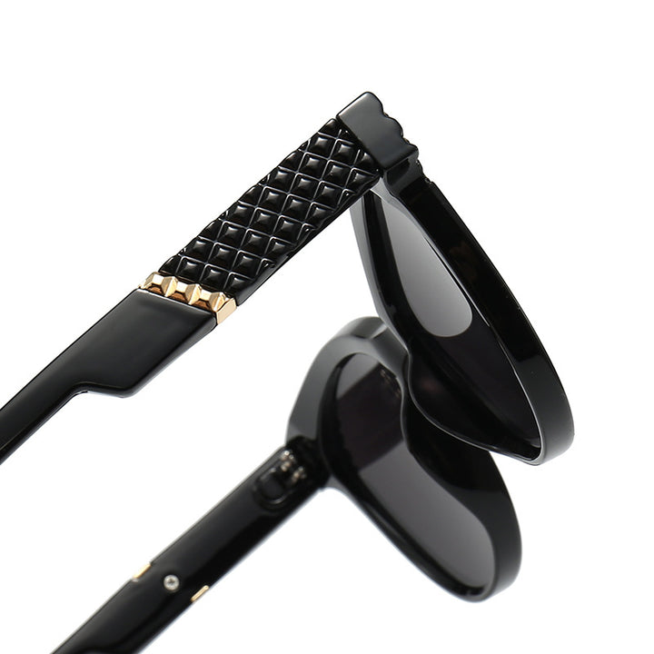 Dame Cat-Eye Solbriller med strukturert ramme og UV-beskyttelse Skanto