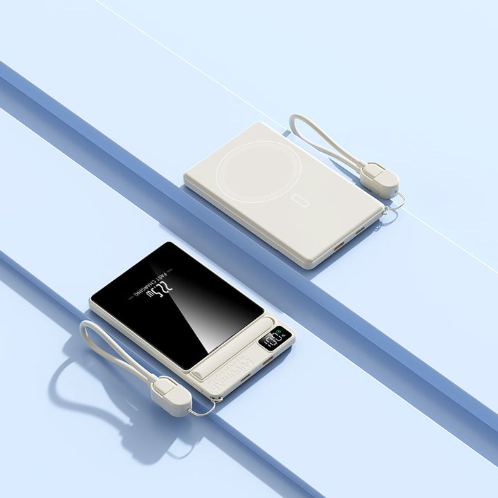 Bærbar Powerbank med Trådløs Ladefunksjon Fra Skanto