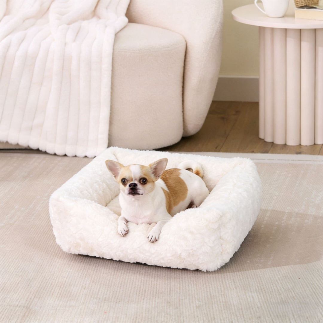 Plush rektangulær hundeseng