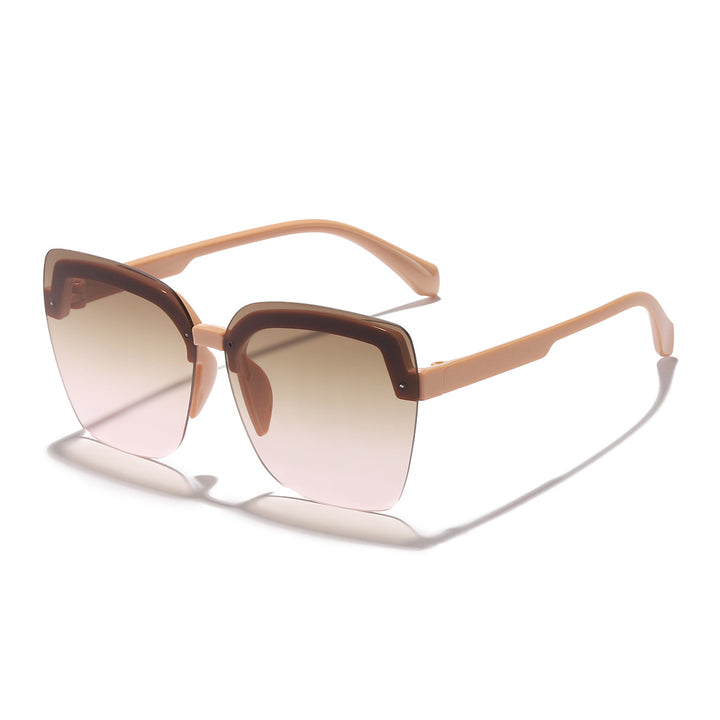 Dame moteriktig oversized solbriller med innovativt design Skanto