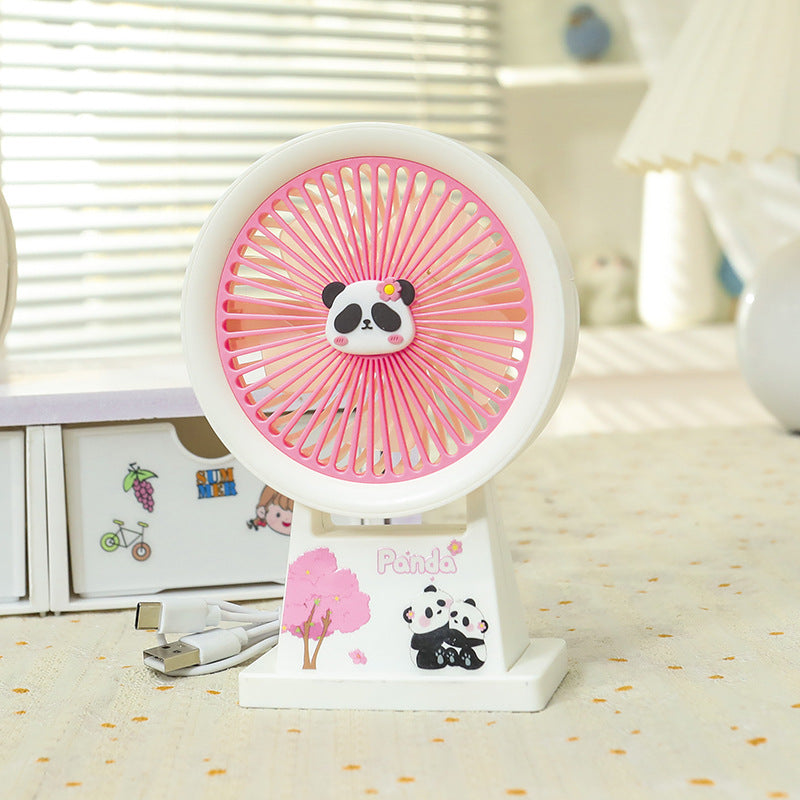 Bærbar Usb Mini-vifte med Søtt Panda-design Skanto