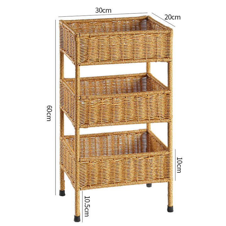 Multi-Tiered Woven Storage Rack Skanto