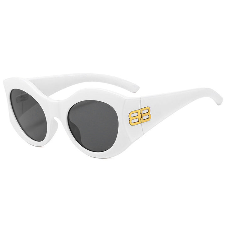 Dame Designer Cat-Eye solbrille med elegant profil og UV-beskyttelse Skanto