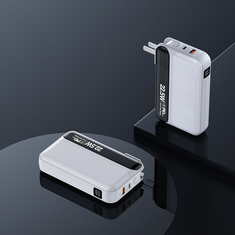 Høyytelses powerbank med integrert hurtiglader Skanto