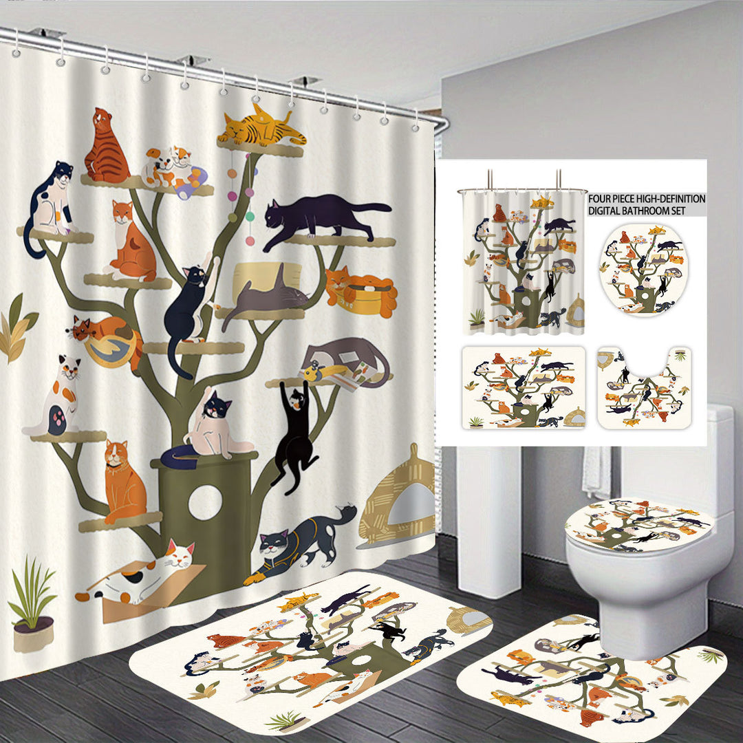 Digital Floral Theme Baddekor Sett Skanto