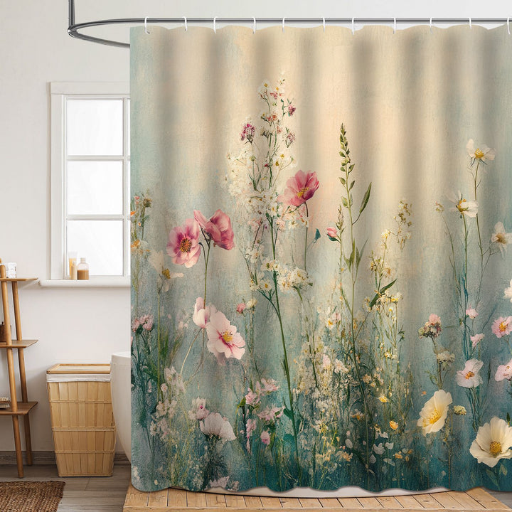 Blomster mønstrede badekar dusjforheng Skanto