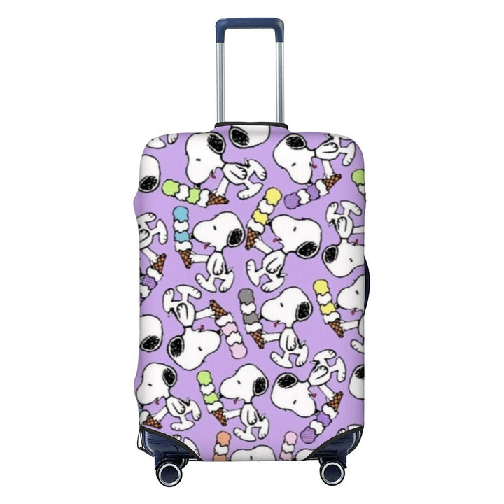 Unisex nan elastisk koffertrekk med Snoopy tegneseriemotiv, strekkbart beskyttende trekk for trolley med fire hjul Skanto